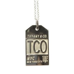 Tiffany TCO Tag Charm Necklace Silver